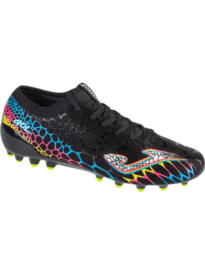 Čierne pánske kopačky s farebnými vzormi Joma Gol 2401 AG