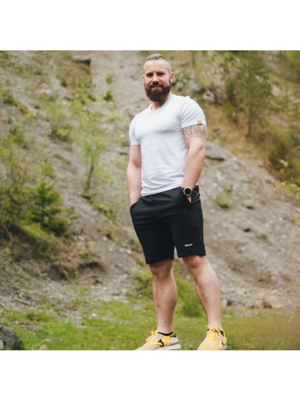 Čierne pánske funkčné kraťase