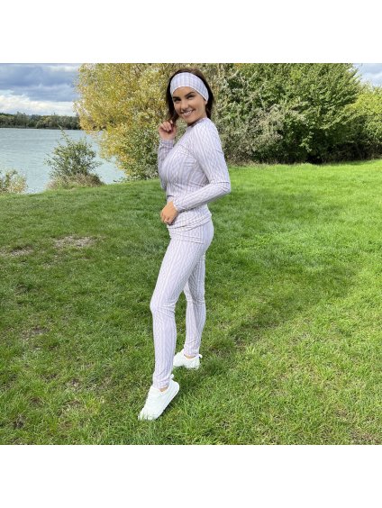 Sivé dámske spodky s pleteným vzorom