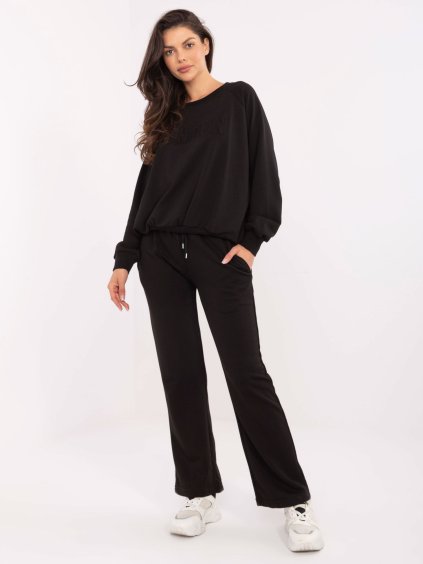 Čierna oversize dámska tepláková súprava