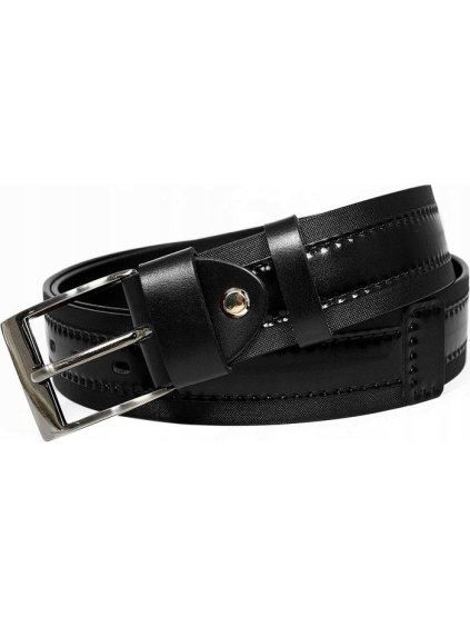 Čierny kožený opasok