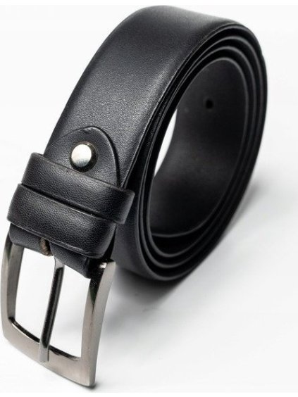 Rovicky čierny kožený opasok