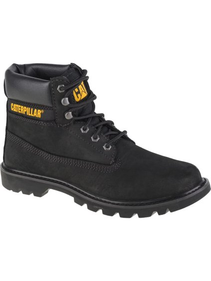 Čierne kožené členkové topánky Caterpillar Colorado 2.0