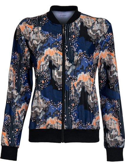 Dámska tmavomodrá mikina so vzormi