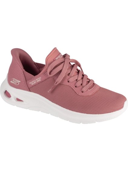 Tmavoružové dámske tenisky Skechers Slip-Ins Bobs Sport Unity - Pinch Of Luck