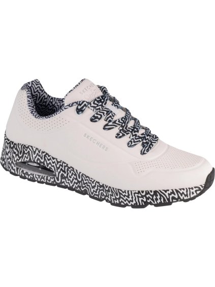 Bielo-čierne pánske tenisky Skechers Uno - Stark Mini Drip