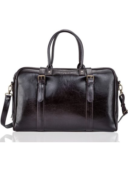 Pánska hnedá taška Solier (SL16 DARK BROWN) (Veľkosť ONE SIZE)