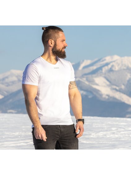 Pánske biele funkčné tričko