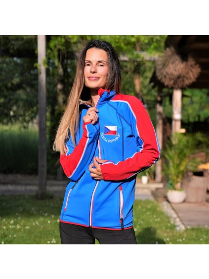 Dámska celoročná mikina na zips vo farbách trikolóry