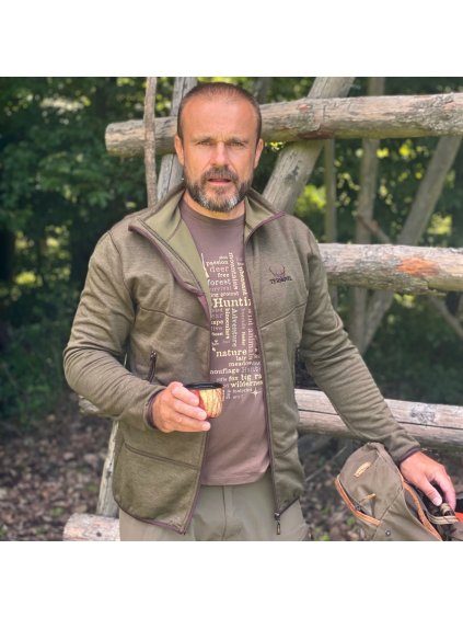 Hnedé pánske tričko z bio bavlny