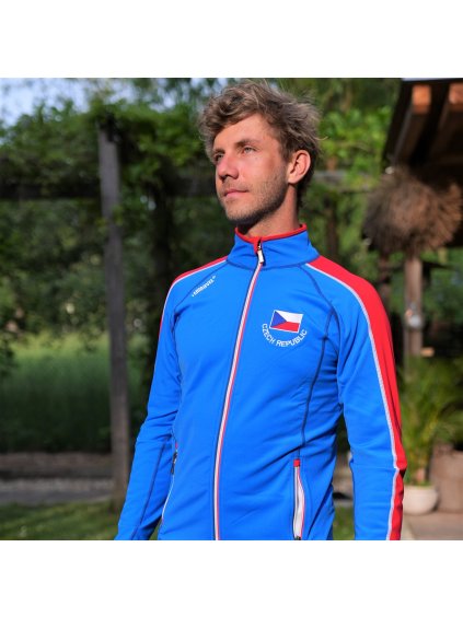 Pánska celoročná mikina na zips vo farbách trikolóry