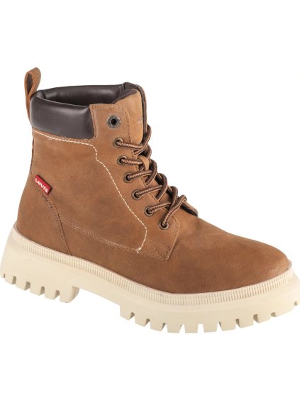 Hnedé dámske členkové topánky Levi's Lennox