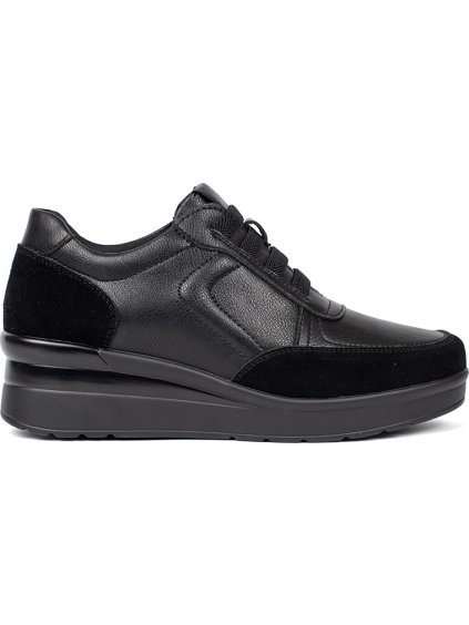 Čierne kožené dámske tenisky na kline Sergio Leone