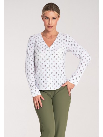 Dámska vzorovaná blúzka s kvetinkami