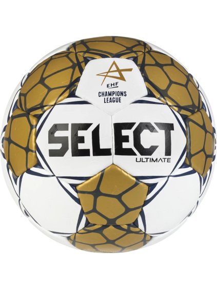 Bielo-zlatá hádzanárska lopta Select Champions League Ultimate Official EHF Handball
