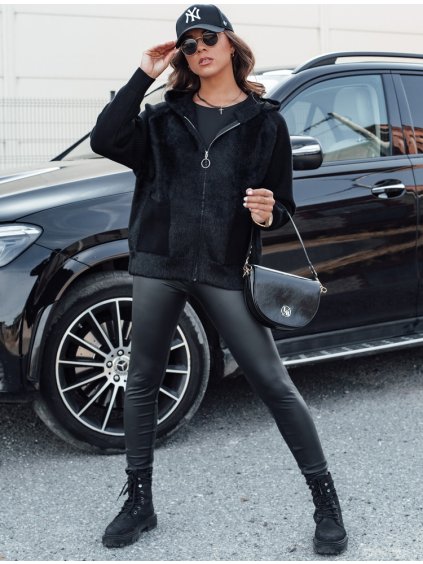 Čierny dámsky krátky kabátik KATHERINE