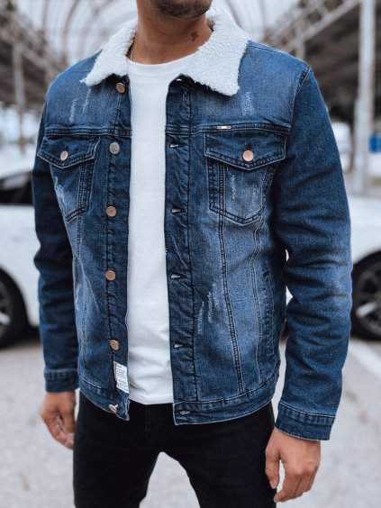 Pánska zateplená džínsová bunda
