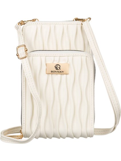 Biela peňaženka 2v1 s odnímateľným popruhom V295