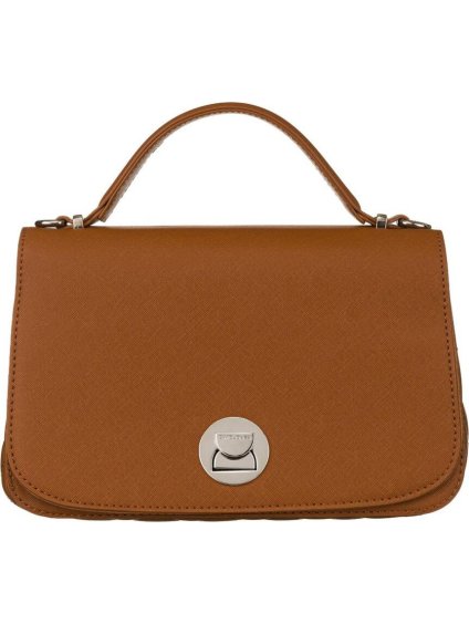 David Jones karamelová crossbody kabelka s prešívanými bočnými stranami