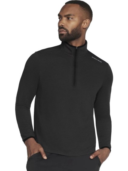 Čierna pánska mikina Skechers Skech-Knits Burst 1/4 Zip