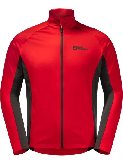 Červená pánska mikina Jack Wolfskin Morobbia Fleece FZ M