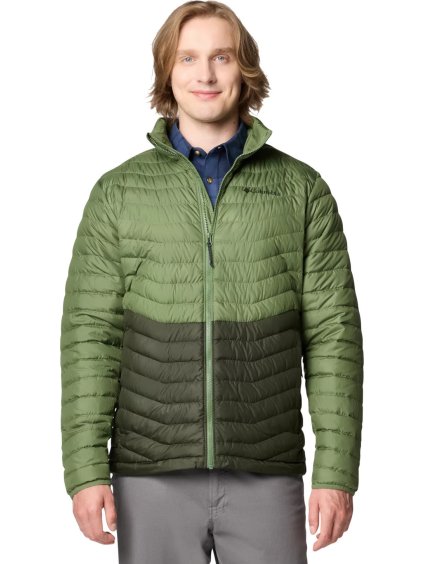 Tmavozelená pánska páperová bunda Columbia Westridge Down Jacket