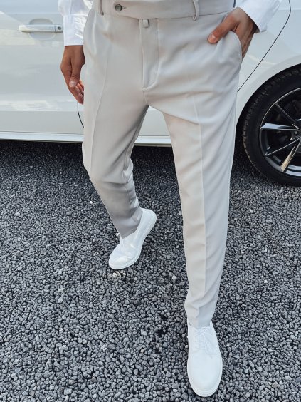 Pánske elegantné svetlosivé nohavice