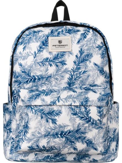 Bielo-modrý dámsky batoh so vzormi Peterson