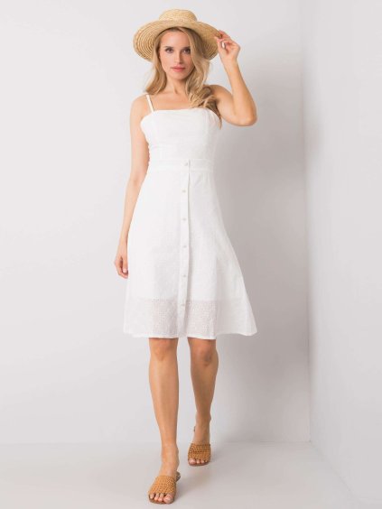 Biele dámske šaty na ramienka