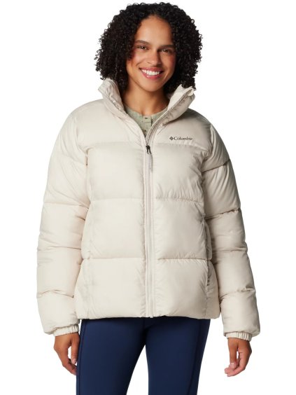 Smotanová dámska zimná bunda Columbia Puffect II Full Zip Jacket
