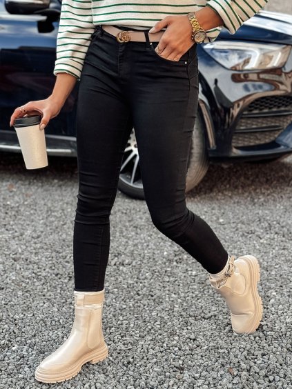 Čierne dámske push-up džínsy FAYLORISI