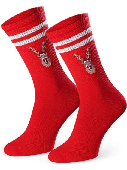 Červené pánske vianočné ponožky Art.136