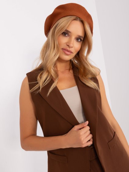 Hnedý štýlový baret