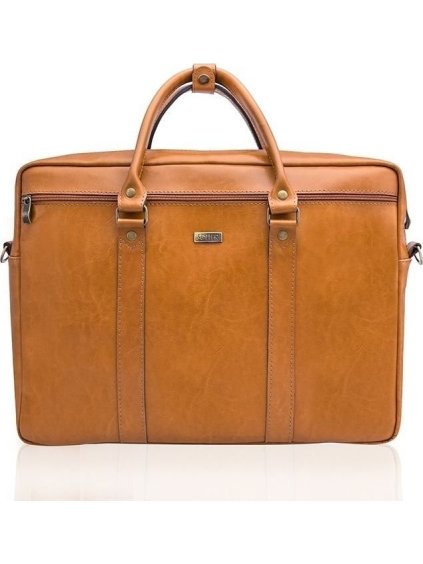 Pánska kožená camel taška SOLIER (Veľkosť ONE SIZE)