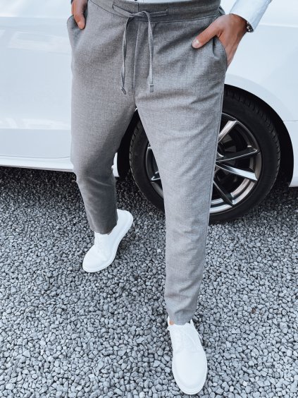 Pánske sivé látkové nohavice