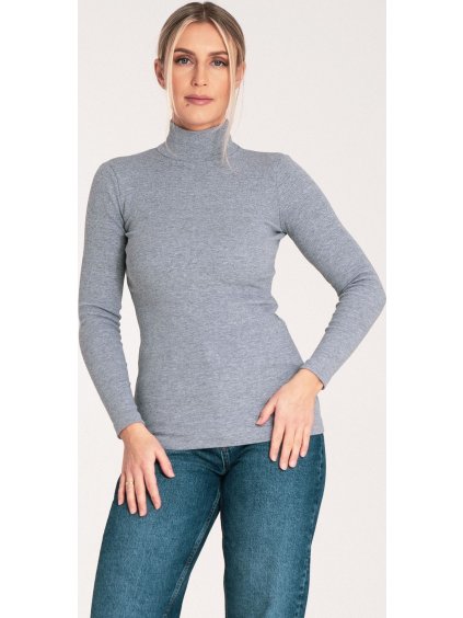 Dámsky sivý bavlnený rolák