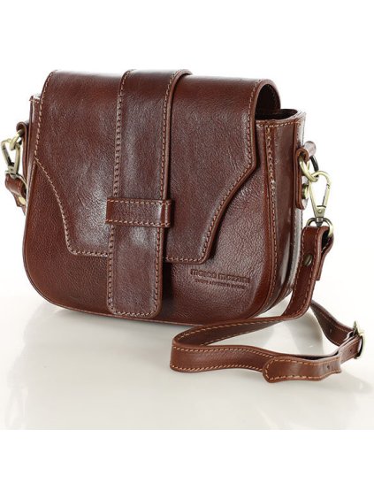 MAZZINI VERONA Hnedá kožená crossbody