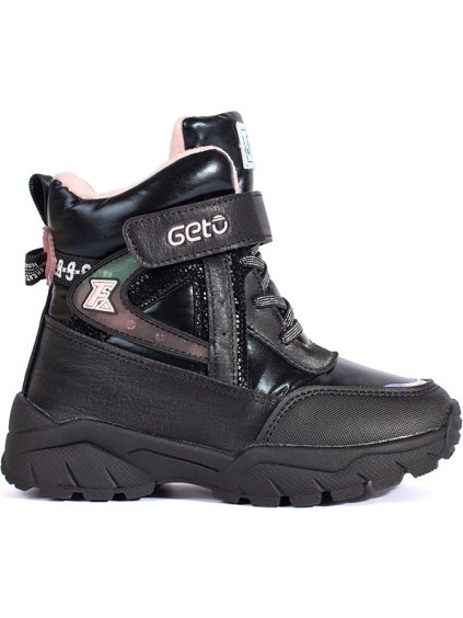 Čierne dievčenské topánky so silnou podrážkou