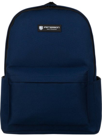 Tmavomodrý športový priestranný batoh Peterson