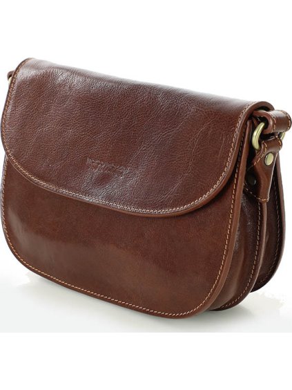 MARCO MAZZINI Hnedá elegantná crossbody kabelka