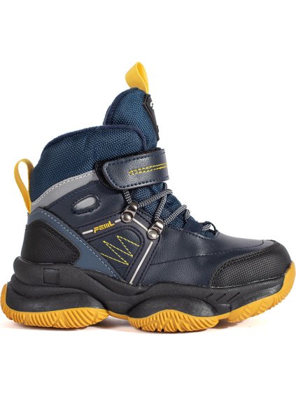 Vysoké tmavomodré chlapčenské členkové topánky