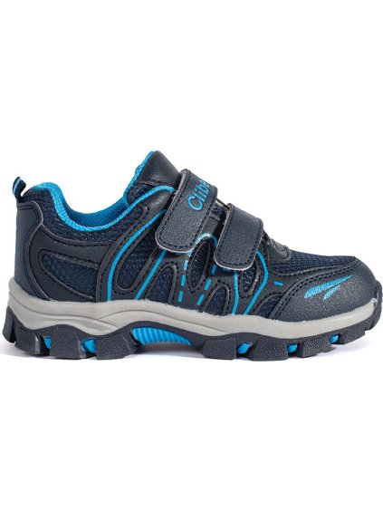 Tmavomodré chlapčenské športové topánky na suchý zips