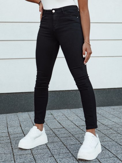 Čierne dámske slim fit džínsy ACORN