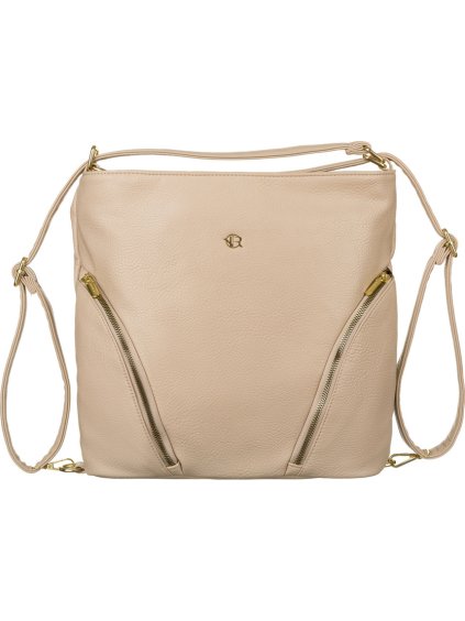 Béžová elegantná dámska priestranná kabelka Rovicky