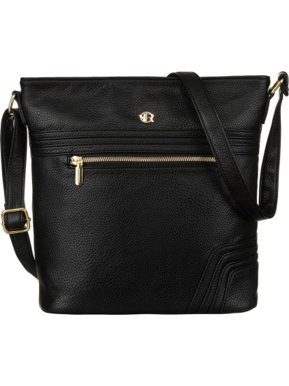 Čierna dámska priestranná crossbody kabelka Rovicky
