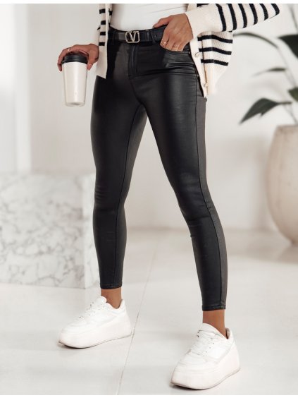 Čierne dámske voskované nohavice FEMINERO
