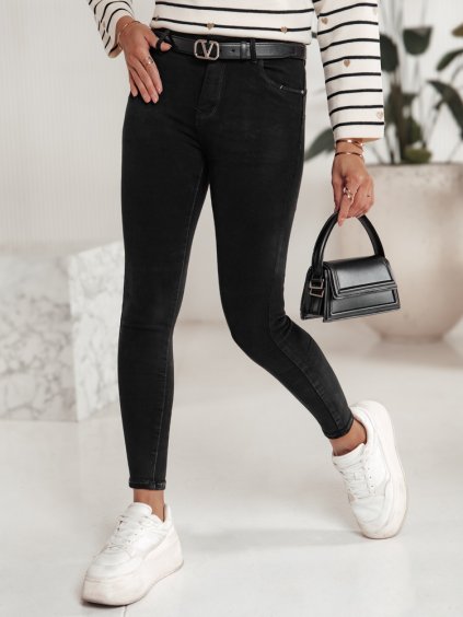 Čierne dámske skinny džínsy BLACKIN