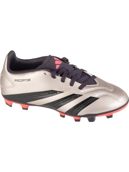 Strieborné chlapčenské kopačky adidas Predator Club Jr FxG