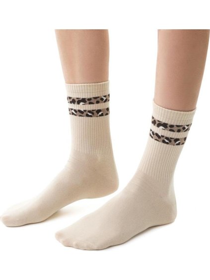 Béžové dámske ponožky Art.099