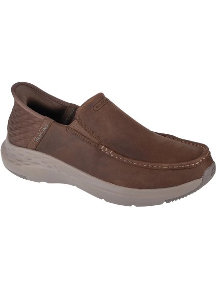 Hnedé pánske slip-on tenisky Skechers Parson - Oswin